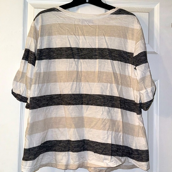 Kate Parks Striped 3/4 Sleeve Soft Top - Picture 4 of 6